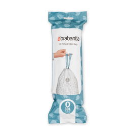 Set 20 saci de gunoi, Brabantia, PerfectFit, marimea O, 30 L, polipropilena, alb