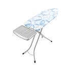 Masa de calcat, Brabantia C, Bubbles, 124x45 cm, 7 pozitii de reglare, cu suport statie de calcat, polipropilena/otel/bumbac