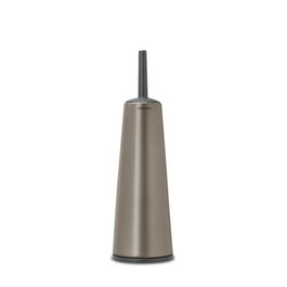Perie de toaleta cu suport, Brabantia, ReNew Platinum, 12x12x42 cm, otel, gri inchis
