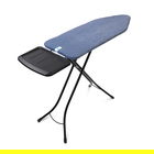 Masa de calcat, Brabantia C, Denim Blue, 124x45 cm, 7 pozitii de reglare, cu suport statie de calcat, otel/bumbac, albastru denim