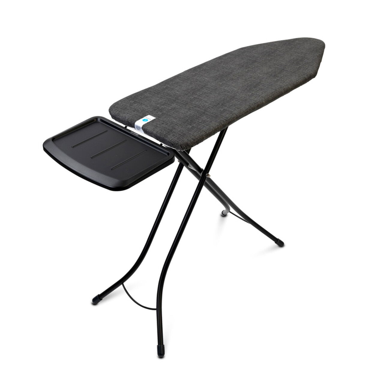 Masa de calcat, Brabantia C, Denim Black, 124x45 cm, 7 pozitii de reglare, cu suport statie de calcat, otel/bumbac, negru denim