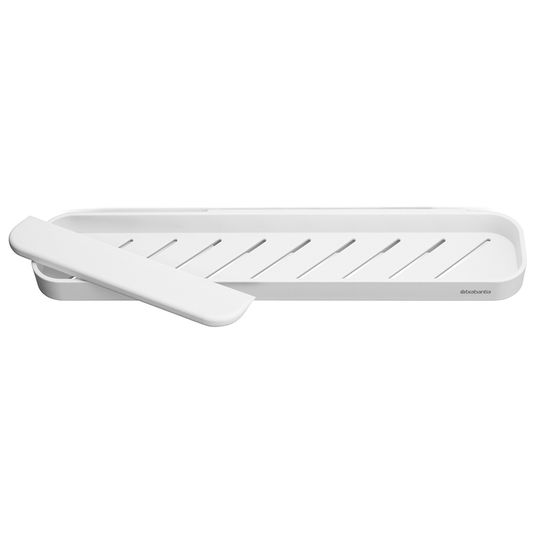 Suport accesorii dus + racleta, Brabantia, MindSet, 42.1x9x7.3 cm, aluminiu, alb