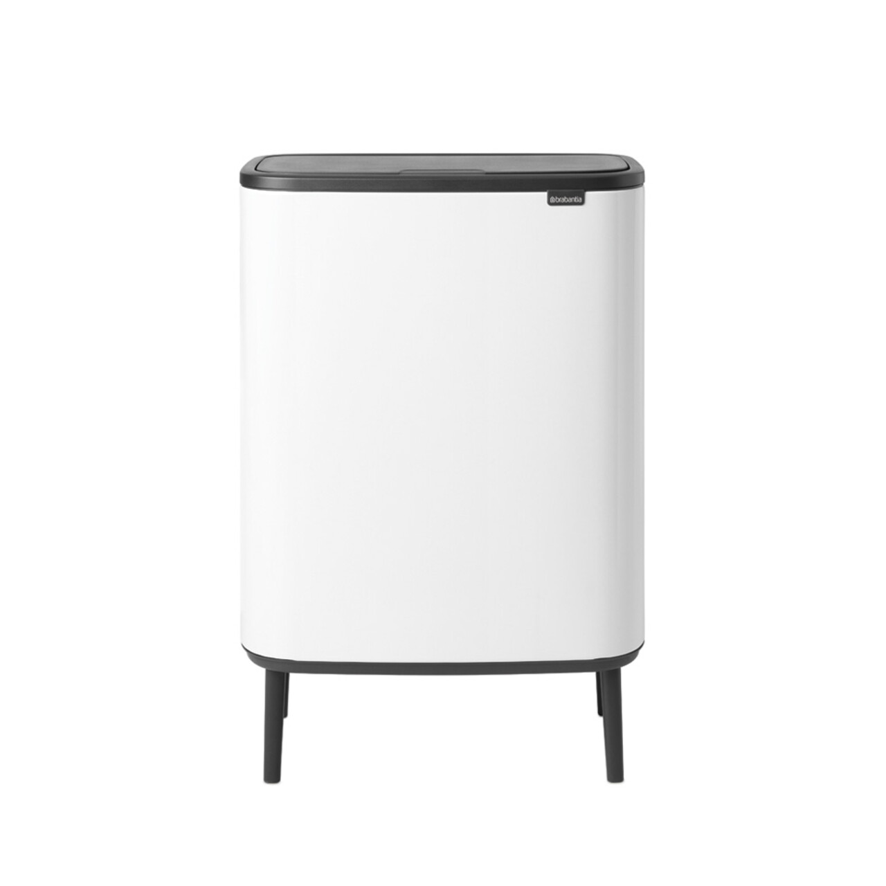 Cos de gunoi cu soft touch, Brabantia, Bo Touch, 60 L, 31.2x54.5x81.5 cm, otel, alb