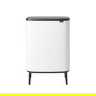 Cos de gunoi cu soft touch, Brabantia, Bo Touch, 60 L, 31.2x54.5x81.5 cm, otel, alb