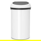 Cos de gunoi cu soft touch, Brabantia, White, 60 L, 40x40x71 cm, otel, alb