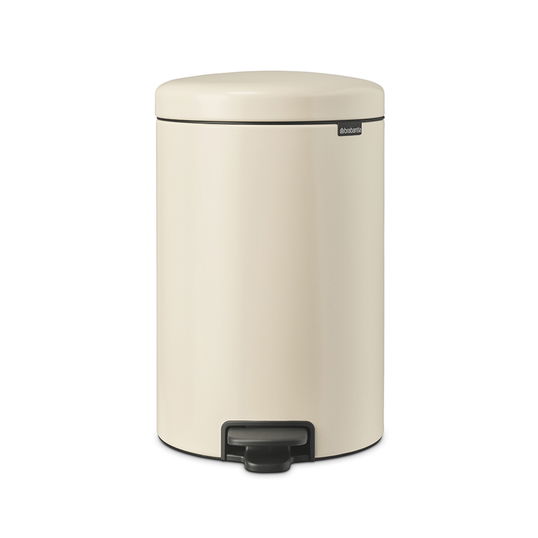 Cos de gunoi cu pedala, Brabantia, NewIcon, 20 L, 38x29x46.7 cm, otel, bej