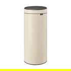 Cos de gunoi cu soft touch, Brabantia, Touch New, 30 L, 32x29.5x72 cm, otel, bej