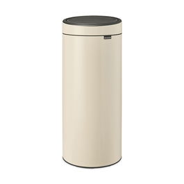 Cos de gunoi cu soft touch, Brabantia, Touch New, 30 L, 32x29.5x72 cm, otel, bej