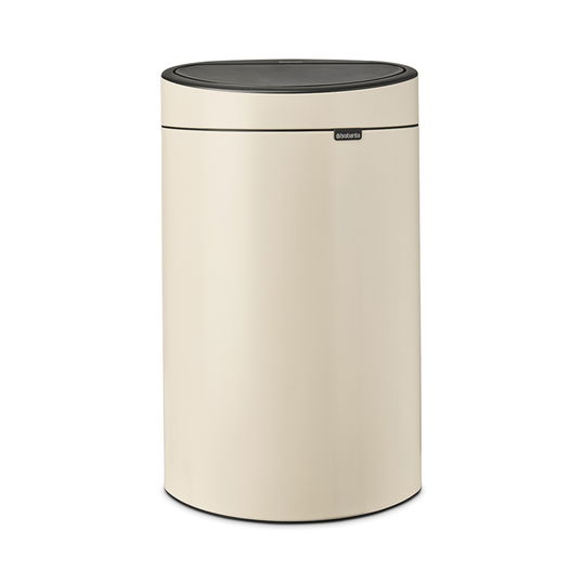 Cos de gunoi cu soft touch, Brabantia, Touch New, 40 L, 30.2x43.5x72.7 cm, otel, bej