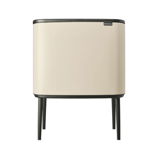Cos de gunoi cu soft touch, Brabantia, Bo Touch, 11+23 L, 31.2x54x68 cm, otel, bej