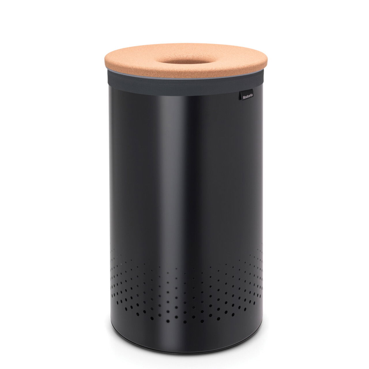 Cos de rufe, Brabantia, Black Cork, 60 L, 38x38x63.5 cm, otel/pluta, negru