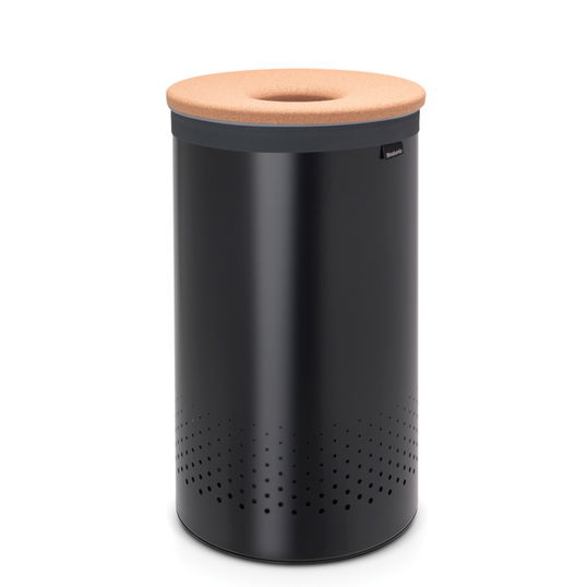 Cos de rufe, Brabantia, Black Cork, 60 L, 38x38x63.5 cm, otel/pluta, negru