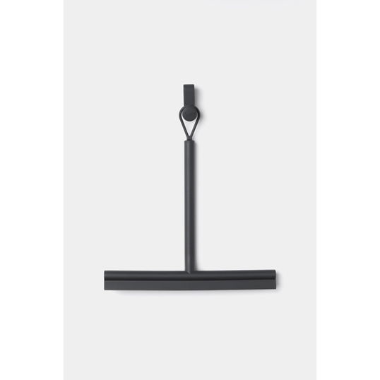 Racleta pentru dus, Brabantia, Dark Grey, 24x26 cm, polipropilena/sillicon, gri inchis