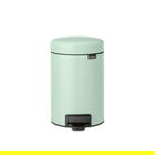 Cos de gunoi cu pedala, Brabantia, NewIcon Jade Green, 3 L, 23.5x16.8x26.4 cm, otel, verde jad