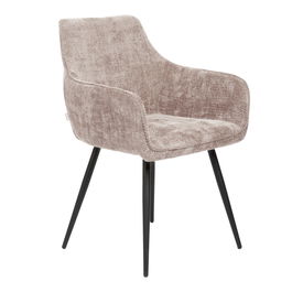 Scaun Satori Pop, Homla, 59x57x84 cm, MDF/metal/poliester, bej