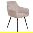 Scaun Satori Faso, Homla, 59x57x84 cm, MDF/metal/catifea din poliester, bej