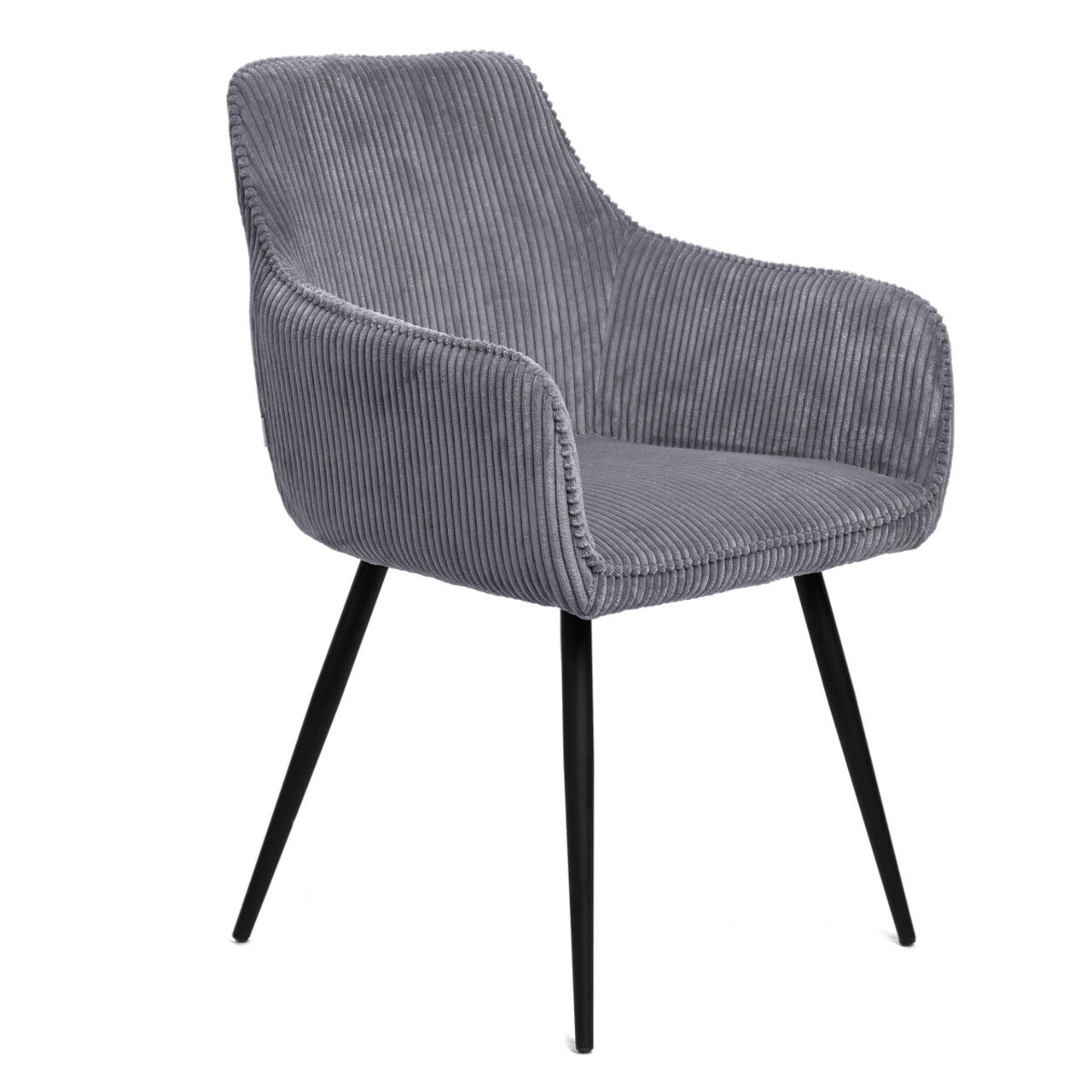 Scaun Satori Faso, Homla, 59x57x84 cm, MDF/metal/catifea din poliester, gri