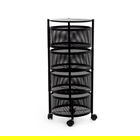 Etajera cu roti Robus, Homla, 34x75 cm, metal, negru