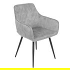 Scaun Satori, Homla, 62x58x79 cm, poliester/metal/MDF, gri
