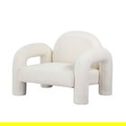 Fotoliu Sedia, Homla, 95x88x70 cm, metal/MDF/tesatura teddy boucle, ecru