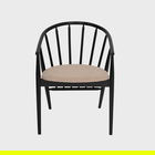 Scaun Calido, Homla, 58x55x78 cm, lemn/poliester, negru