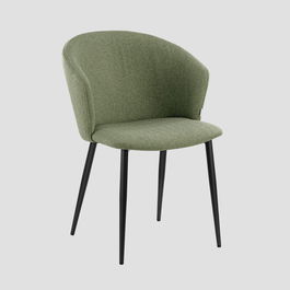 Scaun Lujo, Homla, 59x56.5x81 cm, metal/poliester, verde