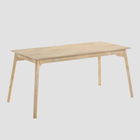 Masa Little, Homla, 160x75x76 cm, lemn de cauciuc, natur