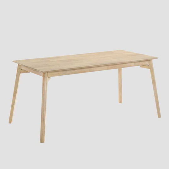 Masa Little, Homla, 160x75x76 cm, lemn de cauciuc, natur