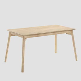 Masa Little, Homla, 140x75x76 cm, lemn de cauciuc, natur