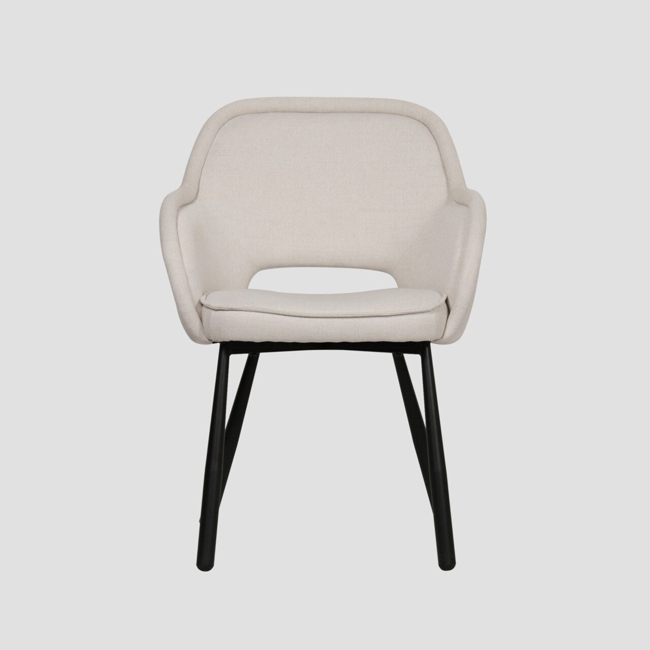 Scaun Campea, Homla, 62x61x84 cm, metal/poliester, bej