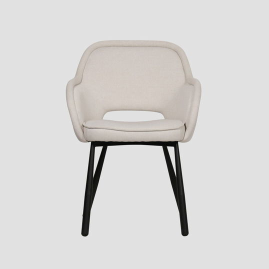 Scaun Campea, Homla, 62x61x84 cm, metal/poliester, bej