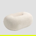 Taburet Luncta, Homla, 82x52x34 cm, MDF/lemn/poliester, alb murdar