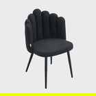 Scaun Hall, Homla, 55x49x85 cm, MDF/poliester, negru