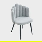 Scaun Luxe, Homla, 55x49x85 cm, MDF/poliester, gri deschis