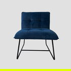 Fotoliu Nelox, Homla, 69x63x73 cm, MDF/metal/catifea, bleumarin