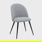 Scaun Ludi, Homla, 53x50x85 cm, metal/poliester, gri deschis