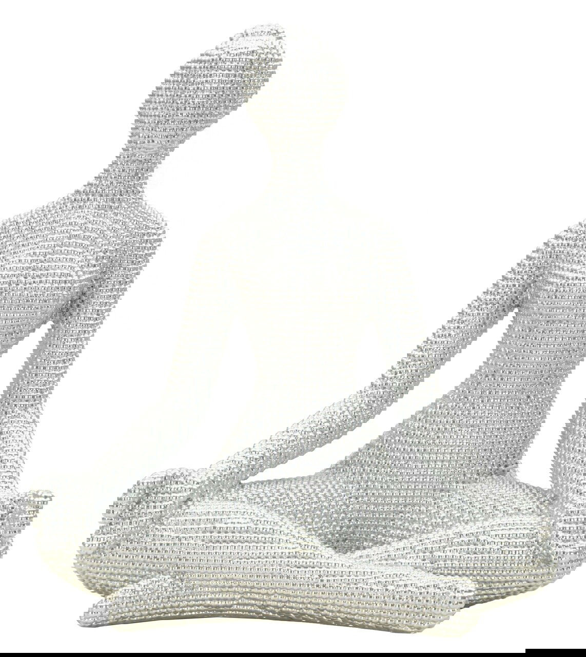 Figurina /sculptura decorativa Yoga Woman, Mauro Ferretti, 20.5x15.5x23 cm, polirasina, alb