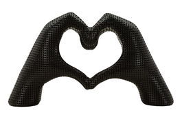 Figurina /sculptura decorativa Hands Lover, Mauro Ferretti, 25x7.5x13.5 cm, polirasina, negru