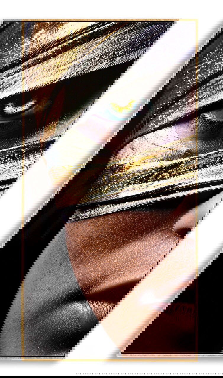Tablou decorativ Nairobi -A, Mauro Ferretti, 52x102 cm, lemn de pin/canvas pictat si lacuit, multicolor