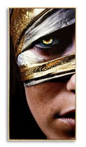 Tablou decorativ Nairobi -A, Mauro Ferretti, 52x102 cm, lemn de pin/canvas pictat si lacuit, multicolor