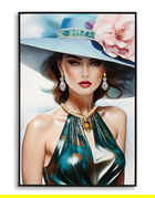 Tablou decorativ Pam -A, Mauro Ferretti, 62x92 cm, lemn de pin/canvas pictat si lacuit, multicolor