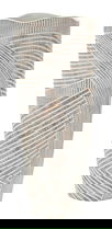 Vaza decorativa Wood Effect, Mauro Ferretti, 18x18x45 cm, polirasina, alb antic