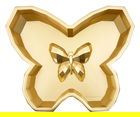 Tava decorativa Butterfly, Mauro Ferretti, 20.5x17.5x3 cm, polirasina, auriu