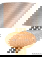 Lampa de masa Perly -W, Mauro Ferretti, 1 x E27, 40W, 33x49 cm, sticla/fier/textil, perla/auriu