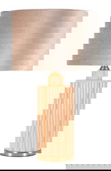Lampa de masa Perly -D, Mauro Ferretti, 1 x E27, 40W, 40.5x69.5 cm, sticla/fier/textil, perla/auriu