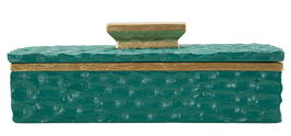 Cutie decorativa Grent, Mauro Ferretti, 18.8x10.8x6.4 cm, polirasina, verde/auriu