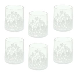 Set 6 pahare Venezia, Andrea Fontebasso, 300 ml, sticla, alb/transparent