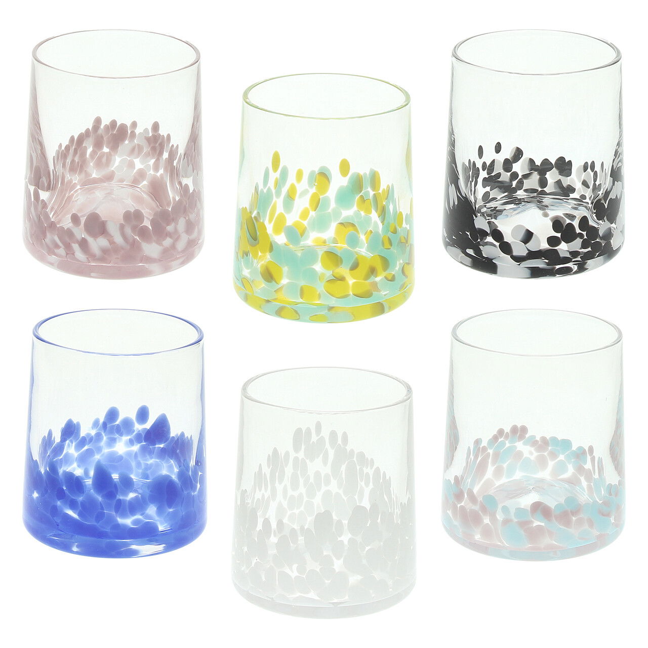 Set 6 pahare Venezia, Andrea Fontebasso, 300 ml, sticla, multicolor