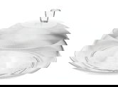 Platou tort cu capac Clear, Tognana, 33x18 cm, sticla, transparent