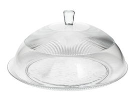 Platou tort cu capac Clear, Tognana, 33x18 cm, sticla, transparent